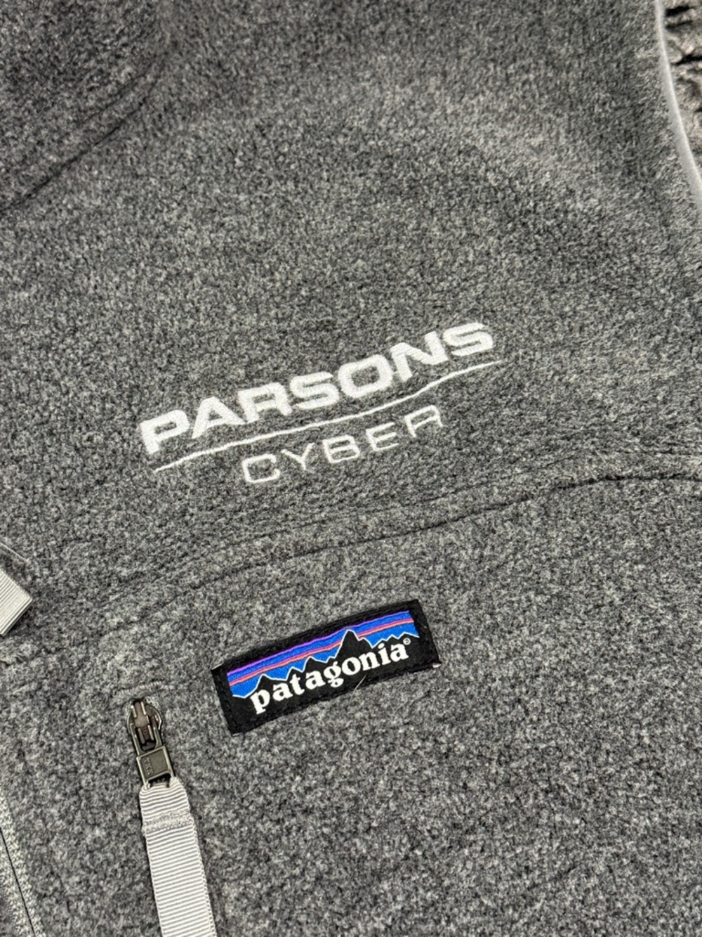 Patagonia Synchilla Vest Men’s XL Full Zip Fleece Parsons Cyber Logo Embroidered - Picture 3 of 5